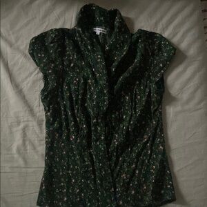 Reformation Floral Green Women's Top